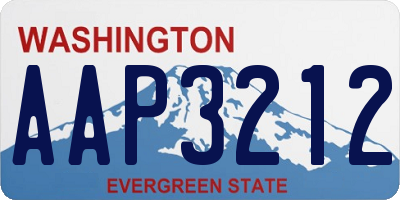 WA license plate AAP3212