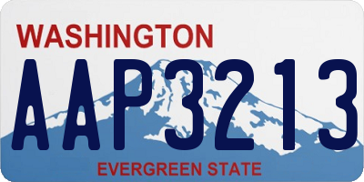 WA license plate AAP3213