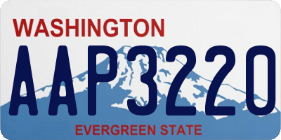 WA license plate AAP3220