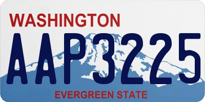 WA license plate AAP3225