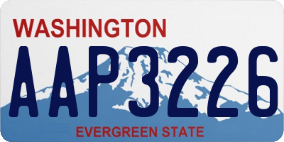 WA license plate AAP3226