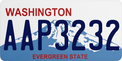 WA license plate AAP3232