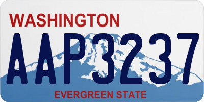 WA license plate AAP3237