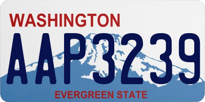 WA license plate AAP3239