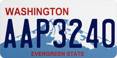 WA license plate AAP3240