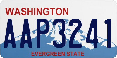 WA license plate AAP3241