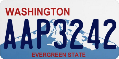 WA license plate AAP3242