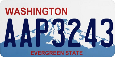 WA license plate AAP3243