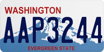 WA license plate AAP3244