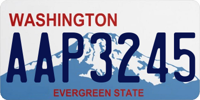 WA license plate AAP3245