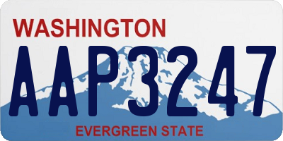 WA license plate AAP3247