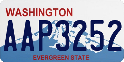 WA license plate AAP3252