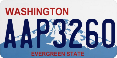 WA license plate AAP3260
