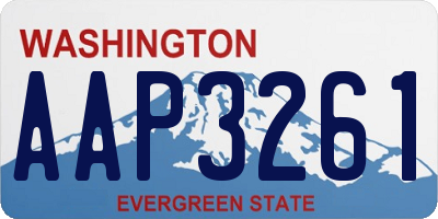 WA license plate AAP3261