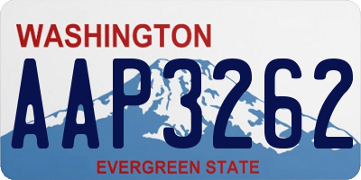 WA license plate AAP3262