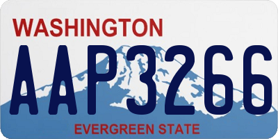 WA license plate AAP3266