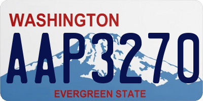WA license plate AAP3270
