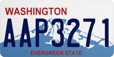 WA license plate AAP3271