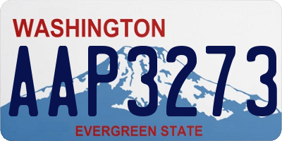 WA license plate AAP3273