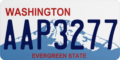 WA license plate AAP3277