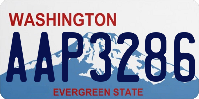 WA license plate AAP3286