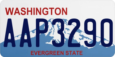 WA license plate AAP3290