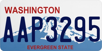 WA license plate AAP3295