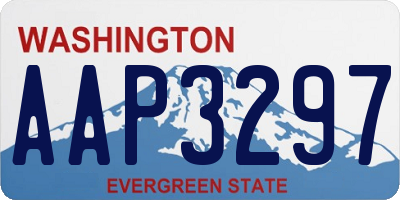 WA license plate AAP3297