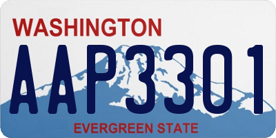 WA license plate AAP3301