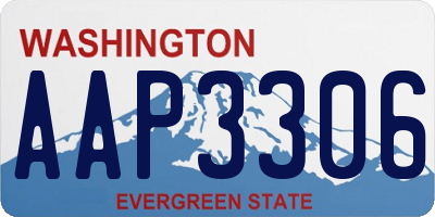WA license plate AAP3306