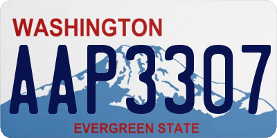 WA license plate AAP3307