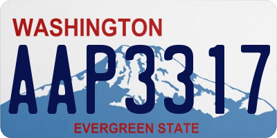 WA license plate AAP3317