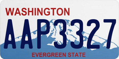 WA license plate AAP3327