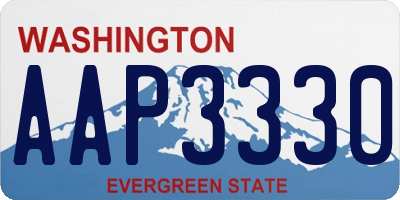 WA license plate AAP3330