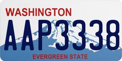 WA license plate AAP3338