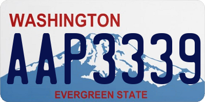WA license plate AAP3339