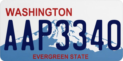 WA license plate AAP3340