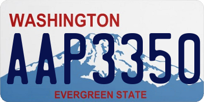 WA license plate AAP3350