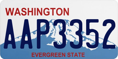 WA license plate AAP3352