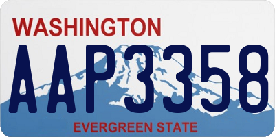 WA license plate AAP3358