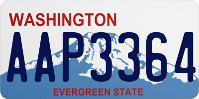 WA license plate AAP3364