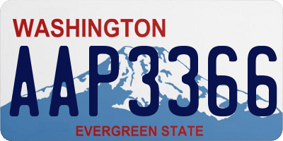 WA license plate AAP3366