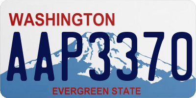 WA license plate AAP3370