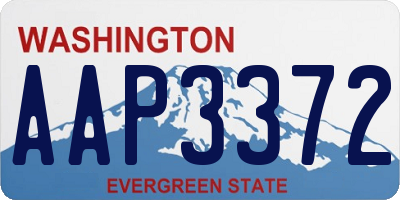 WA license plate AAP3372