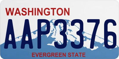 WA license plate AAP3376