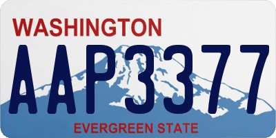 WA license plate AAP3377