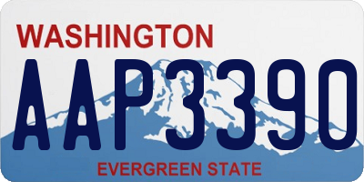 WA license plate AAP3390