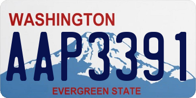 WA license plate AAP3391