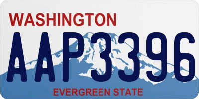WA license plate AAP3396
