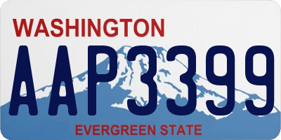 WA license plate AAP3399